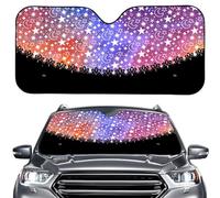 ENEN Car Sun Shade for Windshield, Reflective Foldable Car Sunshade Front Window, SUV Truck Dashboard Sun Protector, Printed Interior Shield,Stars Moon Print (Starry sky,ONESIZE)