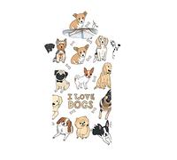 ENEN Changing Robe Poncho Towel Hooded for Adult, 3D Dogs Pattern Surf Beach Towel Robe for Surfing Swimming, Light Weight Microfibre Quick Dry Changing Wetsuit for Women, Men (Puppy,75x110cm)