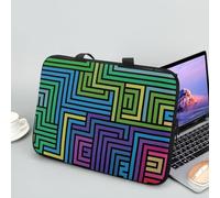 ENEN Geometry Print Laptop Bag, 10-17 Inch Laptop Case Laptop Sleeve With Zippered Laptop Bags for Women Men, Laptop Handbags for Business, Office, School (Maze,12 inch)