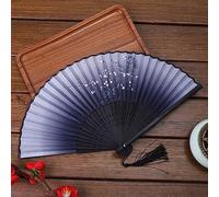 ENEN Hand Folding Fan, Portable Paper Fans 2pcs/5pcs/10pcs, Manual Chinese Fan for Women Man, Hand Held Fans Folding, Cheap Fan Handheld, Hand Fan Paper for Wedding, Party, Gifts (Set of 2,P)