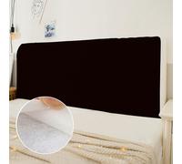 ENEN Headboard Cover Bed Headboard, Stretch Cover All-Inclusive Headboard Dustproof Protector Cover, Thicken Single Double King Size Headboard Covers (120cm,Black)
