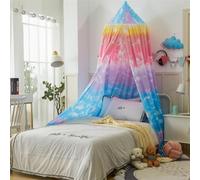 ENEN Kids Bed Canopy Boys Girls Colorful Gradient Dome Bed Canopy Bedroom Soft Fabric Hanging Room Decor Canopy Play Tent for Children Playing Reading Corner or Crib (Clouds)
