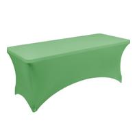 ENEN Kitchen Spandex Table Cover, Stretchable Tablecloth for Rectangle Tables, Washable, Wrinkle Resistant Stretch Fitted Patio Table Cover for Event, Wedding, Banquet & Party (Green,6ft)