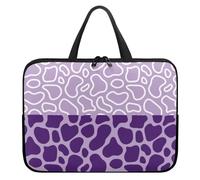 ENEN Laptop Bag 15 Inch Laptop Case Laptop Sleeve With Zippered, Laptop Bags for Women Men, Waterproof 3D Leopard Laptop Handbags for Business, Office, School (15’’,Double Purple)