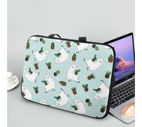 ENEN Laptop Bag 3D Alpaca 10-17 Inch Laptop Case Laptop Sleeve With Zippered Laptop Bags for Women Men, Laptop Handbags for Business, Office, School (17 inch,light blue)