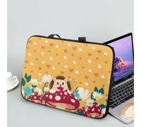 ENEN Laptop Bag, hedgehog print 10-17 Inch Laptop Case Laptop Sleeve With Zippered Laptop Bags for Women Men, Laptop Handbags for Business, Office, School (13 inch,mushroom)