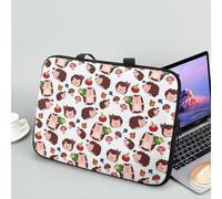 ENEN Laptop Bag, hedgehog print 10-17 Inch Laptop Case Laptop Sleeve With Zippered Laptop Bags for Women Men, Laptop Handbags for Business, Office, School (13 inch,White)