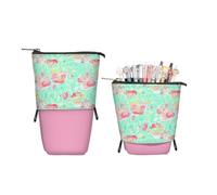 ENEN Large Capacity Pencil Case, Aesthetics Canvas Pencil Pouch Stationery Organiser for School Kids, Teens & Office, Big School Supplies Aesthetic Pencil Bag (Hibiscus Flower 10,10x22cm)
