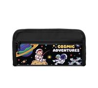 ENEN Large Capacity Pencil Case, Aesthetics Canvas Pencil Pouch Stationery Organiser for School Kids, Teens & Office, Big School Supplies Aesthetic Pencil Bag (Astronaut Print 6,22x5x11cm)