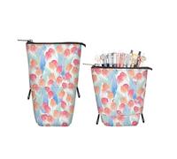 ENEN Large Capacity Pencil Case, Aesthetics Canvas Pencil Pouch Stationery Organiser for School Kids, Teens & Office, Big School Supplies Aesthetic Pencil Bag (Floral Print 2,10x22cm)