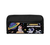 ENEN Large Capacity Pencil Case, Aesthetics Canvas Pencil Pouch Stationery Organiser for School Kids, Teens & Office, Big School Supplies Aesthetic Pencil Bag (Astronaut Print 1,22x5x11cm)