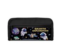 ENEN Large Capacity Pencil Case, Aesthetics Canvas Pencil Pouch Stationery Organiser for School Kids, Teens & Office, Big School Supplies Aesthetic Pencil Bag (Astronaut Print 9,22x5x11cm)