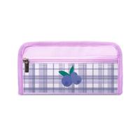 ENEN Large Capacity Pencil Case, Aesthetics Canvas Pencil Pouch Stationery Organiser for School Kids, Teens & Office, Big School Supplies Aesthetic Pencil Bag (Fruit Print 7,22x5x11cm)