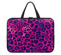 ENEN Leopard Prints Laptop Bag 10-17 Inch, Waterproof Laptop Case Laptop Sleeve with Handle, Laptop Bags for Women Men Laptop Handbags for Business, Office, School (15’’,Pink Purple)