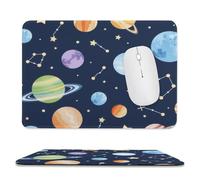 ENEN Mouse Pad, Premium-Textured Square Mousepad, Stitched Edge Non-slip Waterproof Rubber Computer Mat for Home Office Gaming Lapto, 3D Universe (Stars dancing,25x30cm)
