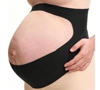 ENEN Pregnancy Support Belt Adjustable, Breathable Maternity Belly Band for Pelvic Support, Universal Postpartum Pelvic Recovery Belt for All Trimesters (Black1,L)