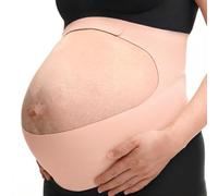 ENEN Pregnancy Support Belt Adjustable, Breathable Maternity Belly Band for Pelvic Support, Universal Postpartum Pelvic Recovery Belt for All Trimesters (Light Pink,XXL)