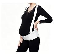 ENEN Pregnancy Support Belt Adjustable, Breathable Maternity Belly Band for Pelvic Support, Universal Postpartum Pelvic Recovery Belt for All Trimesters (white,M)