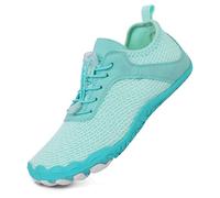ENEN Simple Solid Color Unisex Water Shoes, Quick Dry Barefoot Shoes Womens Mens, Swimming Socks with Drainage Hole, Anti-Slip Water Socks for Surf Garden Walk Reef Seaside Sports (Aqua,4)