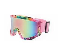 ENEN Ski Goggles for Men Womens, 100% UV Protection Adult Snow Sports Goggles Windproof and Anti-Fog Skiing Snowboard Goggles OTG Over Glasses (C)