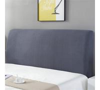 ENEN Solid Color Elastic Headboard Cover Dustproof All-inclusive Bed Headboard Cover Stretch Universal Bed Head Cover Slipcover Protector For Bedroom Decor (Length 150cm,dark gray)