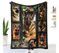 ENEN Super Ultra Soft Flannel Fleece Blanket Throw, Fluffy Warm Cozy Flannel Microfiber Travel Blanket for Bed and Sofa Lightweight Throw Fit All Season (Shepherd Dog,130x150cm)