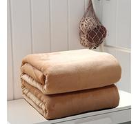 ENEN Super Ultra Soft Flannel Fleece Blanket Throw Fluffy Warm Cozy Flannel Microfiber Travel Blanket for Settees/Sofa/Chairs/Couch Lightweight Throw (70x100cm,Camel)