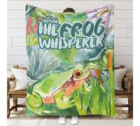 ENEN Super Ultra Soft Flannel Fleece Blanket Throw Fluffy Warm Cozy Flannel Microfiber Travel Blanket for Bed and Sofa Lightweight Throw Fit All Season (100x70cm,Frog)