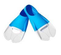 ENEN Swim Fins Adult Training Size 27-44, Silicone Training Fin Swimming Adjustable Lightweight Fins Soft Comfort for Kids Children Adult Men Women (S(33-35),Blue white)