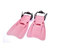ENEN Swim Fins Adult Training Size 30-46, Silicone Training Fin Swimming Adjustable Lightweight Fins Soft Comfort for Kids Children Adult Men Women (XL(42-46),F03 pink)