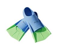 ENEN Swim Fins Adult Training Size 33-47, Silicone Training Fin Swimming Adjustable Lightweight Fins Soft Comfort for Kids Children Adult Men Women (XL,Lake blue)