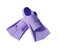ENEN Swim Fins Adult Training Size 33-47, Silicone Training Fin Swimming Adjustable Lightweight Fins Soft Comfort for Kids Children Adult Men Women (L,Purple)
