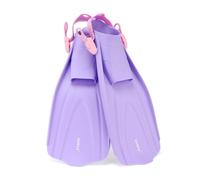 ENEN Swim Fins Adult Training Size 36-43, Silicone Training Fin Swimming Adjustable Lightweight Fins Soft Comfort for Kids Children Adult Men Women (S/M(36-39),Pink purple)