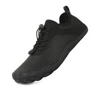 ENEN Unisex Water Shoes, Breathable Quick Dry Barefoot Shoes Womens Mens, Swimming Socks with Drainage Hole, Portable Water Socks for Surf Diving Garden Walk Reef Seaside Sports (Black,11)