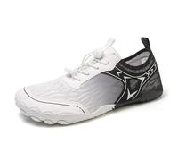 ENEN Unisex Water Shoes, Breathable Quick Dry Barefoot Shoes Womens Mens, Swimming Socks with Drainage Hole, Lightweight Water Socks for Surf Diving Garden Walk Reef Seaside Sports (Black White,10)