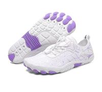 ENEN Unisex Water Shoes, Breathable Quick Dry Barefoot Shoes Womens Mens, Swimming Socks with Drainage Hole, Anti-Slip Water Socks for Surf Diving Garden Walk Reef Seaside Sports (White,11.5)