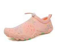 ENEN Unisex Water Shoes, Quick Dry Barefoot Shoes Womens Mens, Swimming Socks, Anti-Slip Lightweight Water Socks for Surf Diving Garden Walk Reef Seaside Sports Pebble (Pink,5)