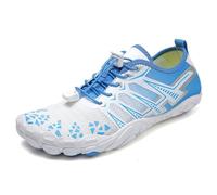 ENEN Unisex Water Shoes, Quick Dry Barefoot Shoes Womens Mens, Swimming Socks with Drainage Hole, Anti-Slip Water Socks for Surf Diving Garden Walk Reef Seaside Sports 3.5-11.5 UK (Blue White,9)