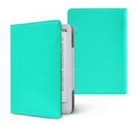 ENEN Universal Case for Kindle 6.8" 7", Ebook Reader E Reader Protective Case Solid Colour Shockproof PU Leather Stand Cover with Handstrap, Compatible with All 6.8/7 inch (Aqua Blue)