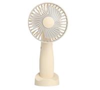 ENEN Upright USB Rechargeable Mini Handheld Fan, Portable Silent Small Desk Fan, Hand Held Fans with Adjustable 2 Speeds, for Office Makeup Indoor Outdoor Travel Camping (Yellow,20.5x9.7cm)
