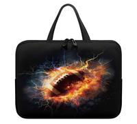 ENEN Waterproof Laptop Bag 10-17 Inch, 3D Football Print Laptop Case PC Sleeve with Handle, Computer Bags Computer Handbags for Business, Office, School (Rugby 1,15’’)