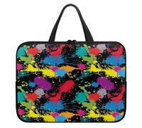 ENEN Waterproof Laptop Bag 10-17 Inch, Colourful Splash Ink Laptop Case PC Sleeve with Handle, Computer Bags Computer Handbags for Business, Office, School (Colourful 10,13’’)