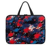 ENEN Waterproof Laptop Bag 10-17 Inch, Colourful Splash Ink Laptop Case PC Sleeve with Handle, Computer Bags Computer Handbags for Business, Office, School (Red Blue,10’’)