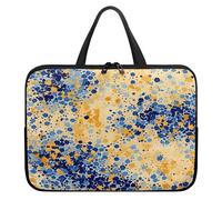 ENEN Waterproof Laptop Bag 10-17 Inch, Colourful Splash Ink Laptop Case PC Sleeve with Handle, Computer Bags Computer Handbags for Business, Office, School (Khaki Blue,10’’)