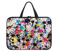 ENEN Waterproof Laptop Bag 10-17 Inch, Colourful Splash Ink Laptop Case PC Sleeve with Handle, Computer Bags Computer Handbags for Business, Office, School (Colourful 2,10’’)