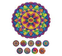 ENEN Wind Spinners for Garden 3D Metal Hanging Wind Spinner, Hanging Ornament Wind Chime for Outdoor Indoor Yard Patio Kinetic Art Window Decor Unique Gifts, Bohemian Mandala (Yellow)