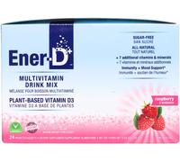 Ener-D+ Vitamin D3 Multivitamin Drink Mix Raspberry Sachets 24 Pack