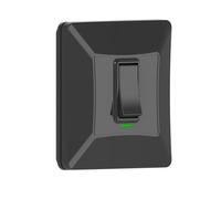 Ener-J 1 Gang Self Powered Wireless Grid Switch With Backplate Black Finish Eco Series