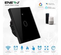 ENER-J 1-Gang Smart Wi-Fi Touch Wall Switch No Neutral Wire Black | Size: 1000mm x 1000mm ENER-J Black 1000mm x 1000mm