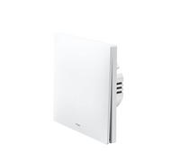 Ener-J 1 Gang Smart WiFi Push Button Light Switch White, No Neutral Required, LED Indicator, App & Voice Control (Alexa, Google, Siri)